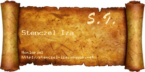 Stenczel Iza névjegykártya